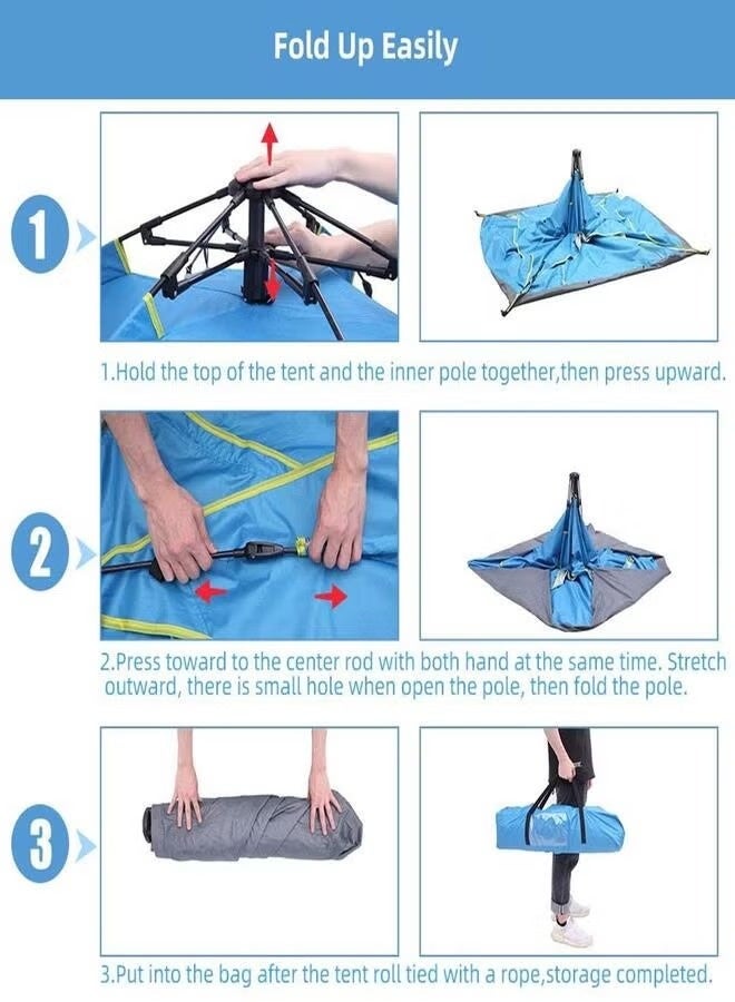 Easy Shop Camping Tent for 4 People – Double Layer Family Backpacking Pop-Up Tent (Instant Setup) - Image 5